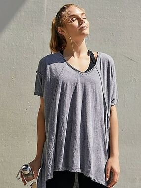 Free People FP Movement City Vibes Tunic Heather Gray Size Large